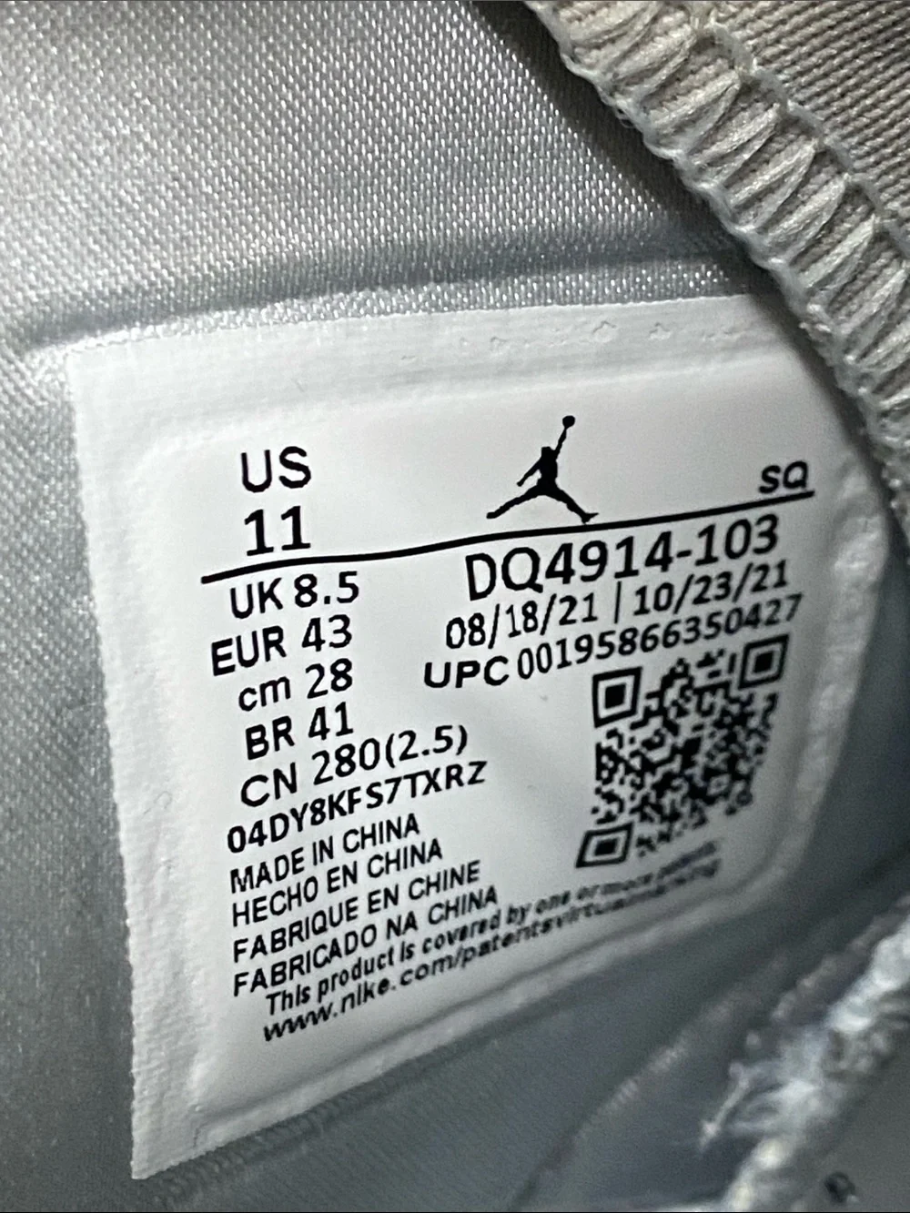 2022 Air Jordan 6 Retro Mint Foam Size 11 Women’s Size 9.5 Men’s DQ4914-103